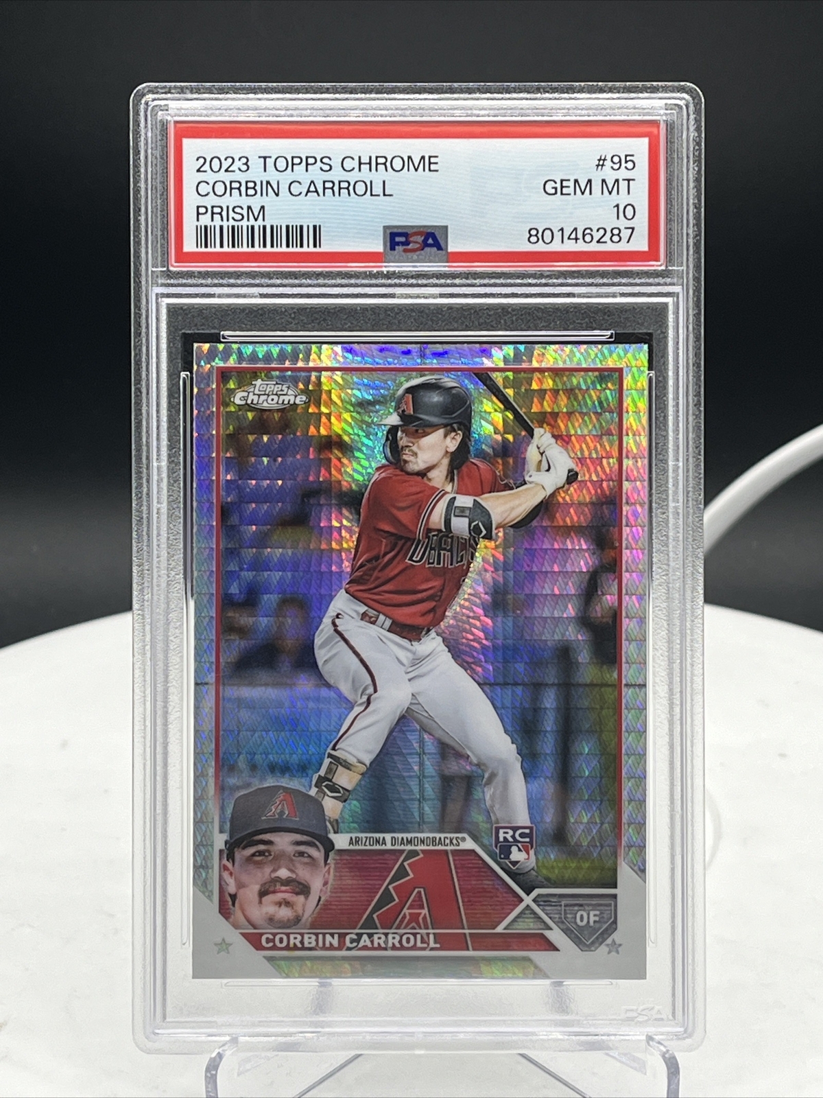 PSA 10 💎 2023 TOPPS CHROME 95 CORBIN CARROLL PRISM Rookie 🔥