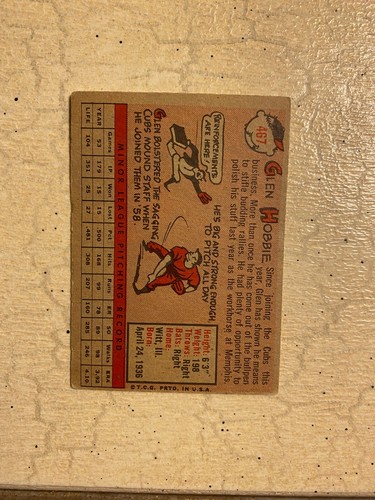 1958 TOPPS BASEBALL #467 GLEN HOBBIE!! $1 SHIPPING!! - Picture 2 of 2