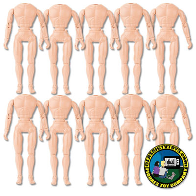 Set of 10 Flesh 8 inch Retro Size Regular Male Bodies