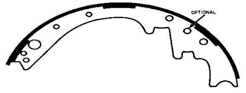 NB336 FRONT Bonded Drum Brake Shoe Fits 60 Ford Country Squire - Picture 6 of 6