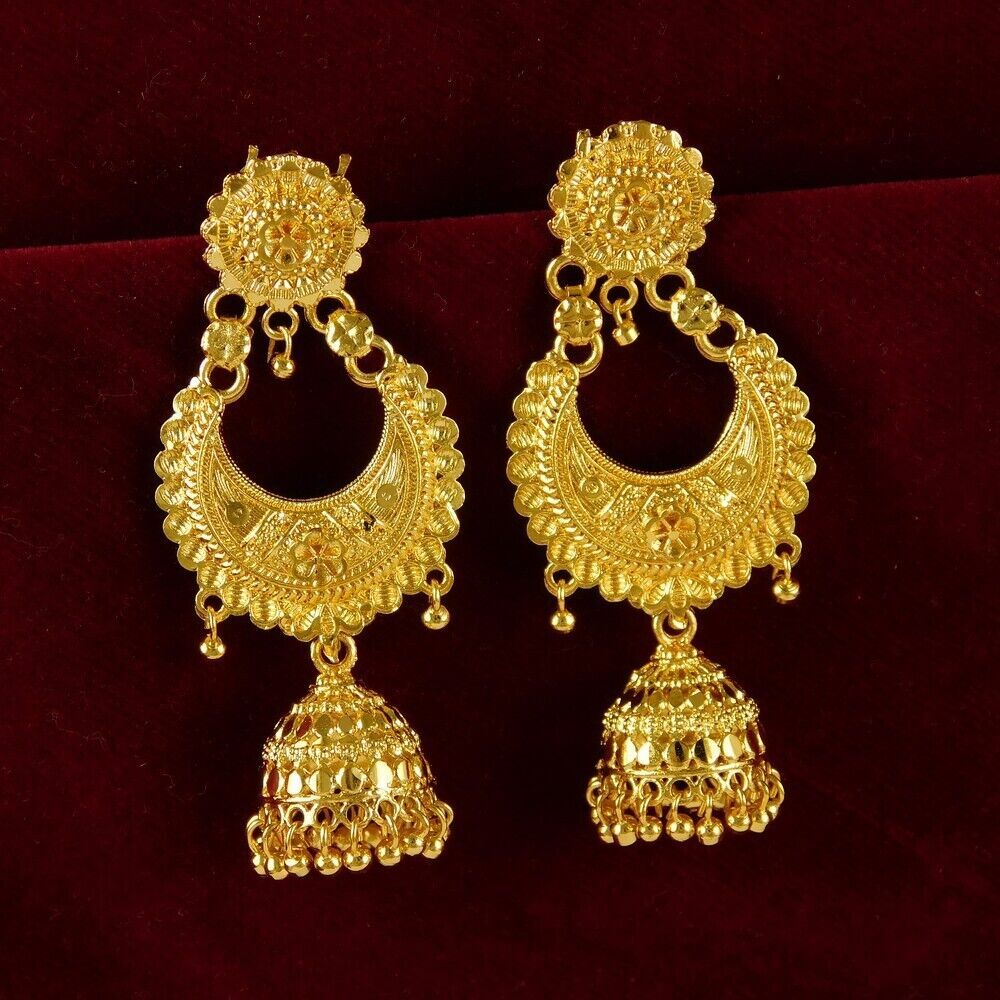 Orecchini A Goccia In Giada Verde Placcata Oro In Stile Art Déco - Italia - Foto 3