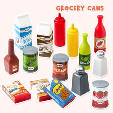 Play Food Set 135 Pieces Play Kitchen Set for Market Educational Pretend Play...