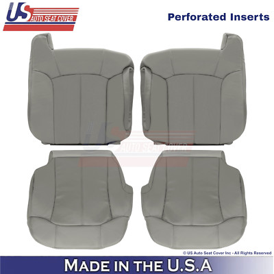 2002 Fits Cadillac Escalade Leatherette Front Replacement Covers Pewter Gray