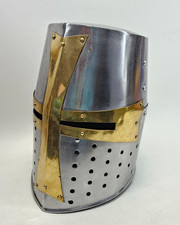 THE ARMOUR WORLD Hub Knight Armor Crusader New Templar Helmet w/Mason's Cross