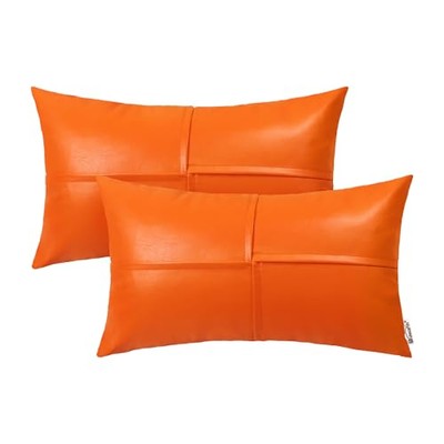 Faux Leather Throw Pillow Covers 12 X 20 Inches 20
