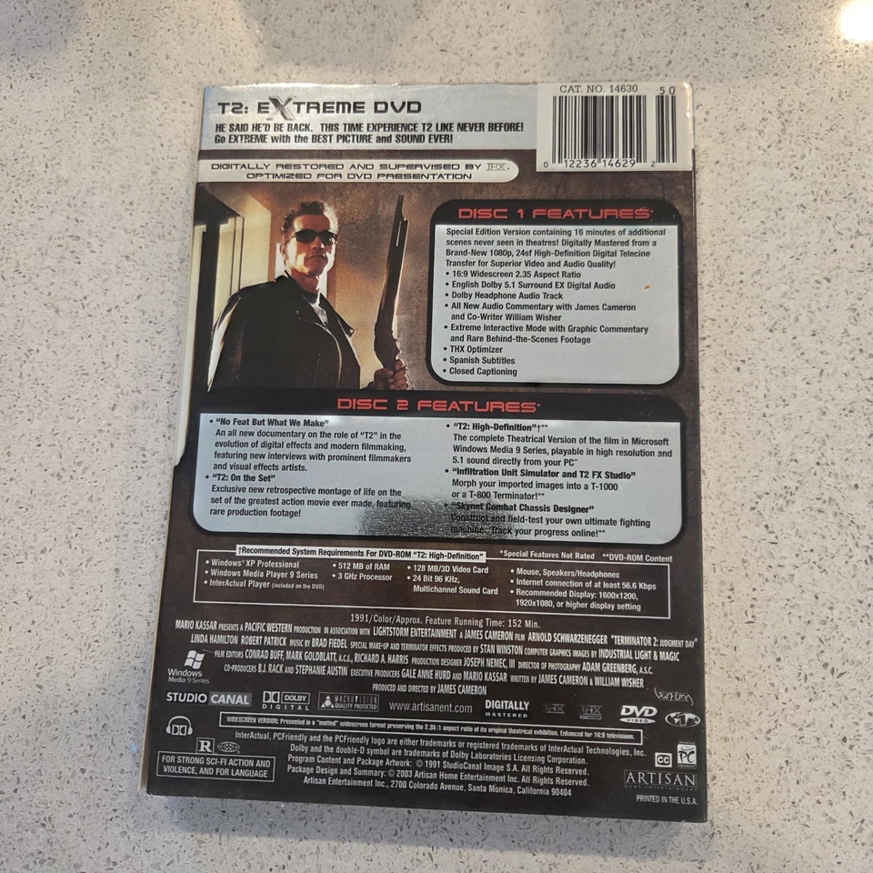 Terminator 2 Judgment Day T2 Extreme DVD 2003 2-Disc - Image 2 of 4
