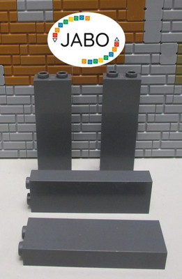 ( D10 / 1 ) LEGO 4 x 2454 Stein Säule Wand 1x2x5 neu dunkelgrau