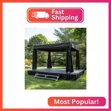 Efavormart Portable Stage Skirting Polyester Shirred Pleat Stage Cover for Weddi