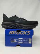 Men's Brooks Ghost 17, Black/Black/Ebony, 12.5 D Medium US