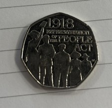 2018 1918 Representation of The People Act 50p Pence Coin Circulated