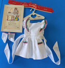 Retired American Girl Molly Birthday Outfit White Dress Crown Socks Book EUC