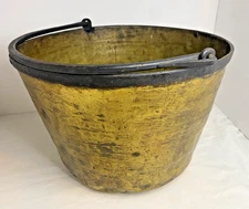 Large Antique Copper Kettle/Cauldron/Large Pot: 16.5" Diameter