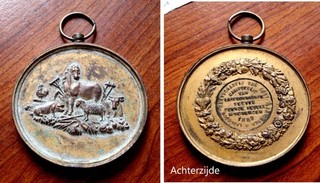 Medaille Landbouwtentoonstelling sectie Deinze Nevele Zomergem 1882