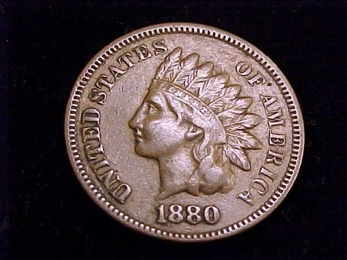 1880 Indian Head Cent, Very Fine Grade