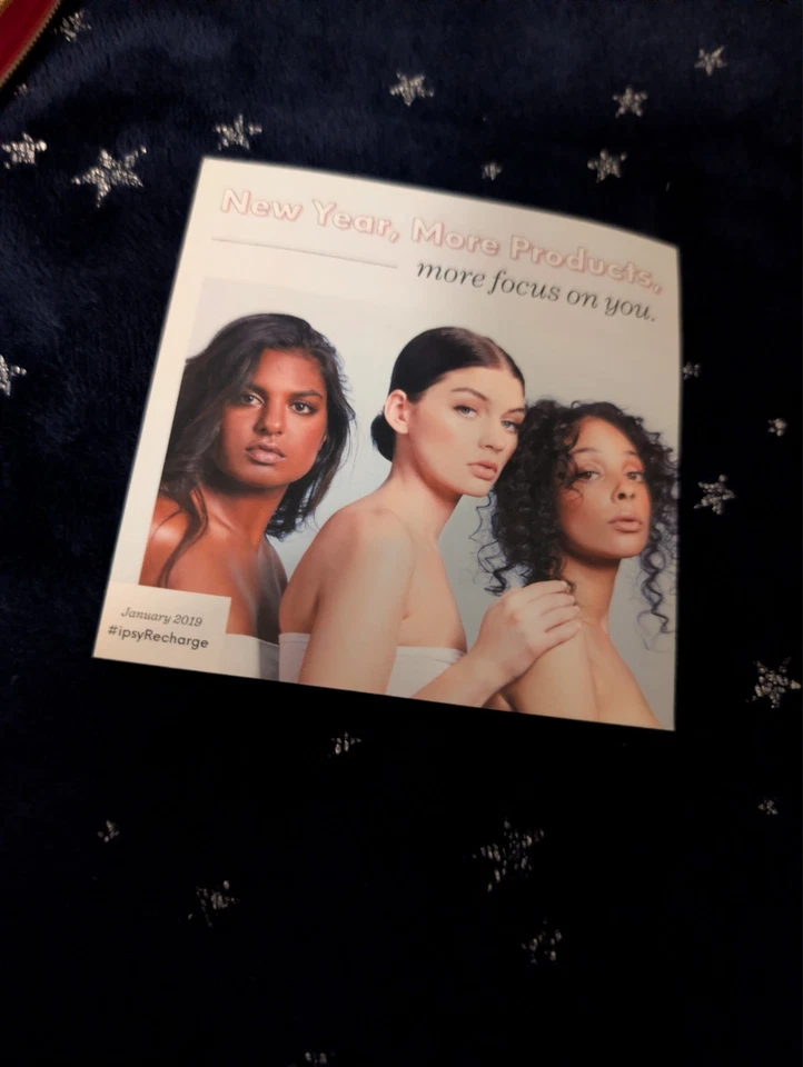 IPSY Glam Jan. 2019 White Blue Stripe Preppy School Travel Cosmetic Makeup Bag - Image 3 of 4