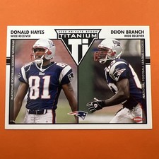 2002 Pacific Private Stock Titanium Football - DONALD HAYES/DEION BRANCH RC #146