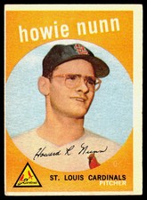 Howie Nunn 1959 Topps VG Crease #549 RC
