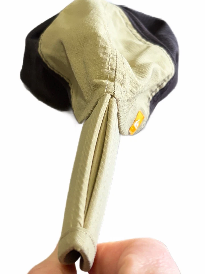 Boné esportivo técnico Quicksilver SnapBack embalável preto e marrom - Imagem 3 de 4