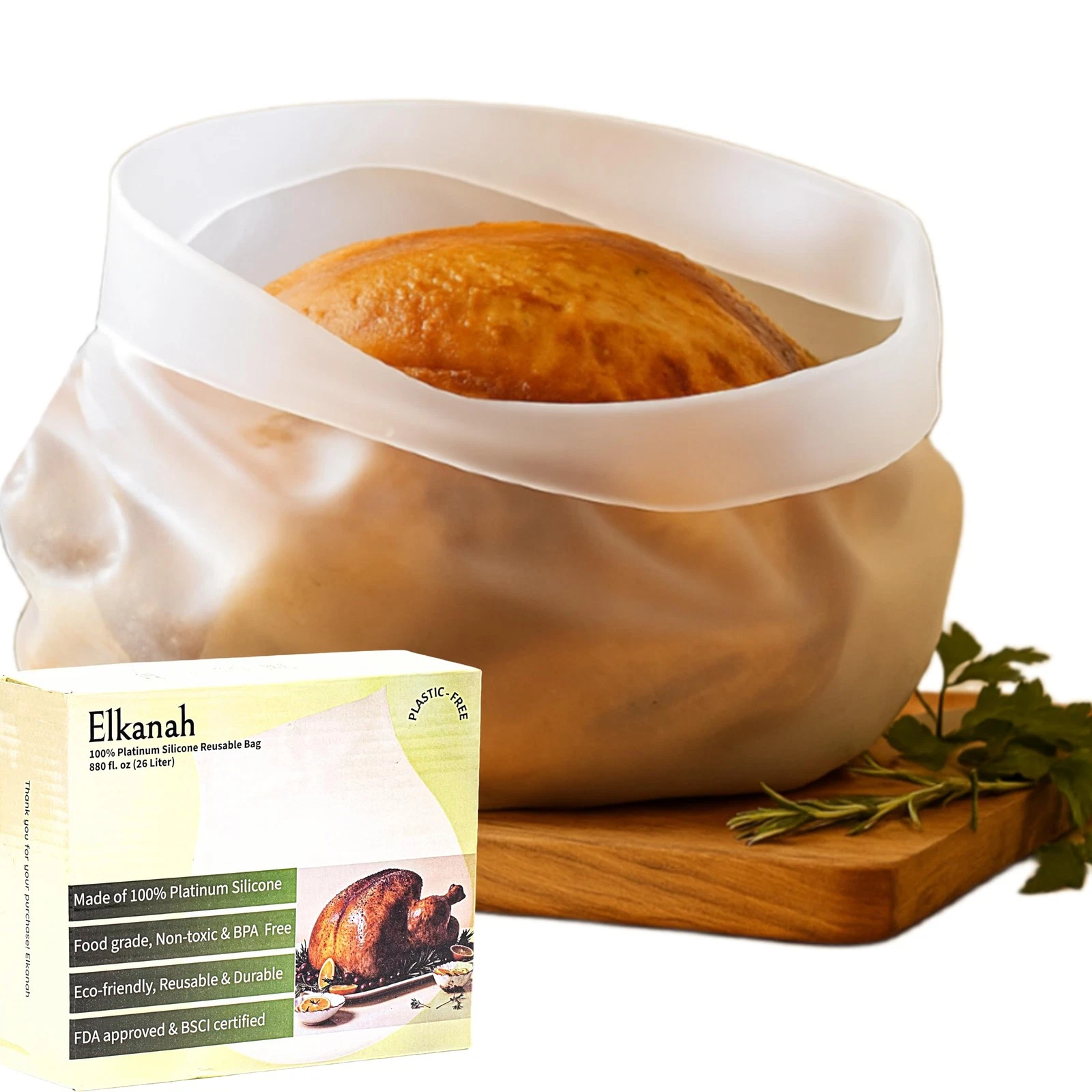 Reusable Silicone Turkey Bags for Roasting|Oven Bags|Brining|Cooking|Sous Vid...
Opens in a new wind