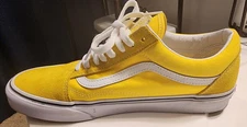  VANS Old Skool Suede/Canvas Sneakers, Yellow - Size 9-Mens / Size 10.5-Women