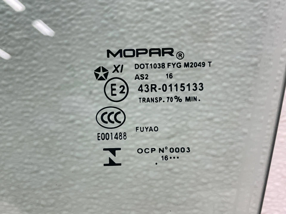 14 15 16 17 18 Dodge Durango Puerta Delantera Izquierda Conductor Ventana Panel de Vidrio 1622 OEM Foto 2 de 4