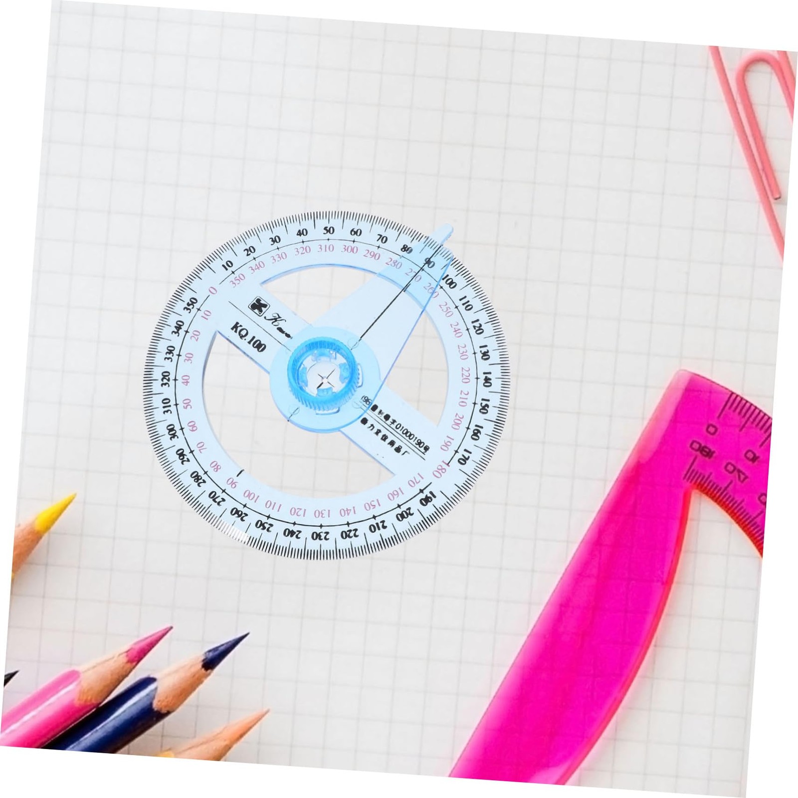 2Pcs Circle Protractor Drafting Tools Protractor Measuring Tool 360-degree Ma...