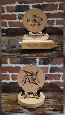ROCK & STOUT Paket - Posten METALLICA & GUINNESS (Handgemachte Korkgläser)