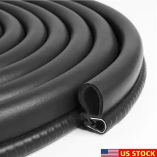 US Automotive Door Weather Stripping 10Ft Car Door Rubber Edge Trim Seal Strip