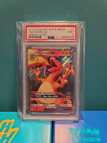 2019 Pokemon Sun & Moon Hidden Fates Charizard GX 9/68 PSA 9 MINT