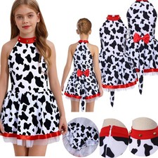Girls Costume Stage Fancy Dress Carnival Skirt Shows Ruffled Birthday Cosplay