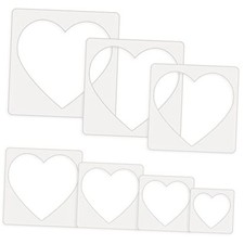 14 Pieces Large Stencil for Painting on Wood Plastic 5 Point Template Heart
