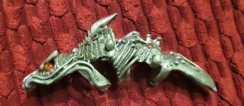 Handmade Dragon Full Armor Finger Ring Heavy Metal Claw Goth OSFA Signed - Picture 2 of 17