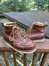 Carolina AMP CA7002 Boots 6" Moc Toe Wedge Work Boots Soft Toe USA Sz 7.5 EE