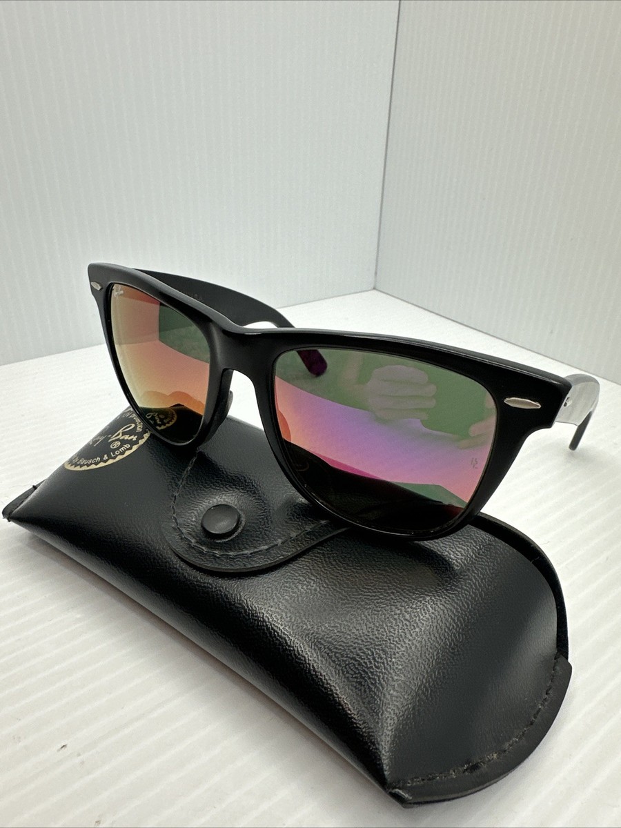 Ray-Ban USA Vintage 80s B&L Wayfarer Purple Mirror Rare