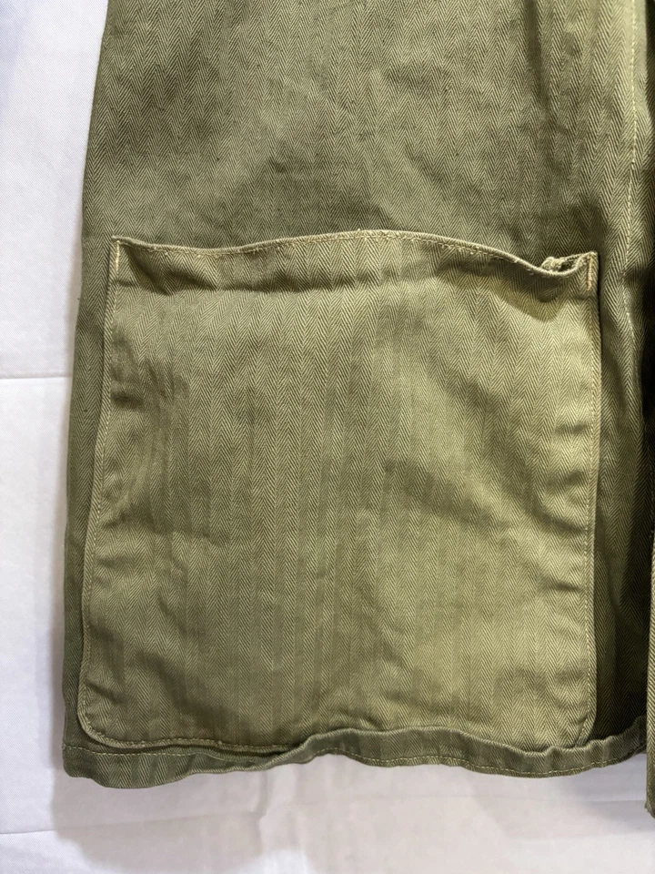 USMC HBT Herringbone Utility Shirt Jacket Metal Buttons Sergeant Rank P41 P 41 - Image 4 of 4