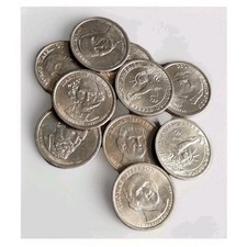 Lot of 5 Presidential Golden Dollar Coins Good Condition