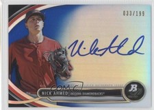 2013 Bowman Platinum Prospects Blue Refractor /199 Nick Ahmed #BPAP-NA Auto 1l7