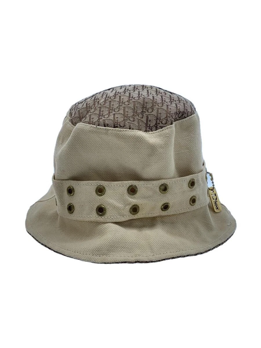Chapeau seau Christian Dior toile ivoire all over femme