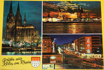 AK. Greetings from Cologne on the Rhine. BM-MI: 698 to Bielefeld on 22.4.1974 (11.277)
