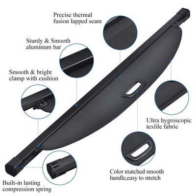 Cargo Cover For 2020-2024 Kia Telluride Rear Trunk Security Shade