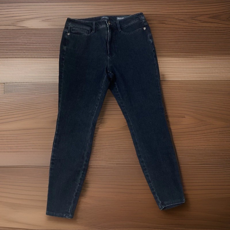 J. Jill Women’s Dark Wash Denim Jegging Jeans High Rise Solid Regular Size 6