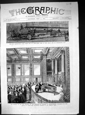 Old Building Painters Piccadilly Prince Wales 1883 Ladder-Truck Fire Victorian