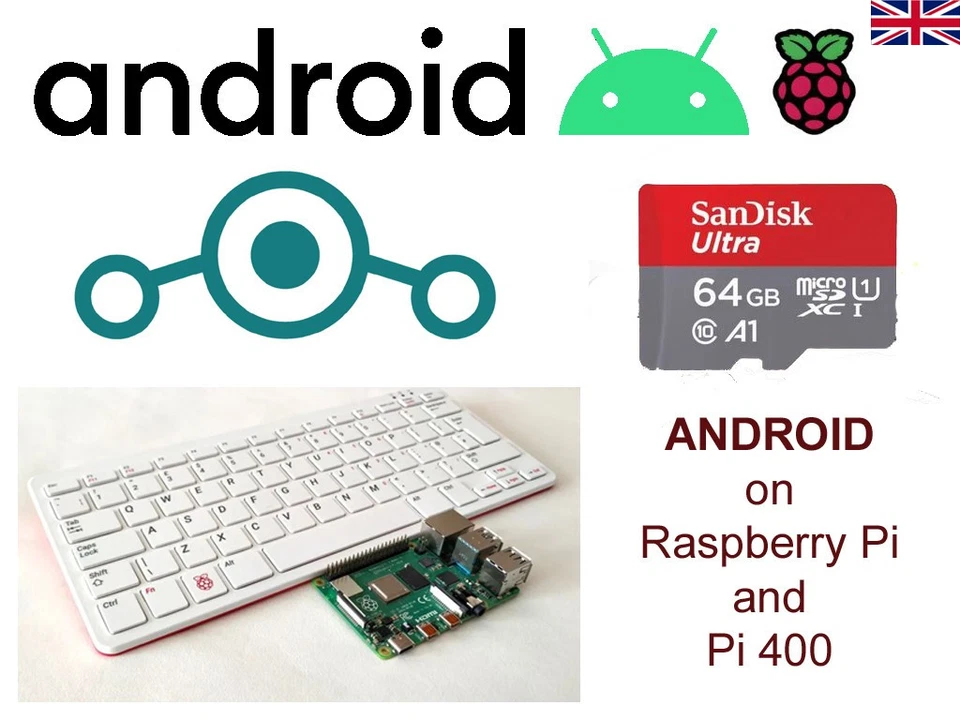 Android auf Ihrem Raspberry Pi 4 / 400 auf SD Karte vorinstalliert