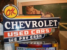 Vintage Chevrolet Signs Indiana Original Advertising Signs (1930