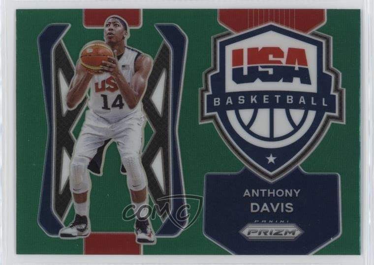 2021-22 Panini Prizm USA Basketball Green Prizm Anthony Davis #3 1c8t