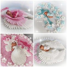 Taufe Kommunion Tortendeko Taufdeko Jungen Mädchen Kreuz Blumen Schuhe Fondant