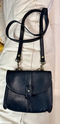Liz Claiborne VTG Mini Black Leather Bum Belt 6 x 5.25 Crossbody Bag A++ 31