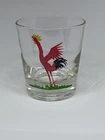 VINTAGE Federal Rooster Whiskey Rocks Tumbler 3.25"Clear Glass ONLY ONE Glass