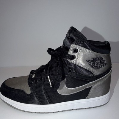 Jordan Air Jordan 1 Retro High OG Satin High Top Sneakers Black/Gray/White