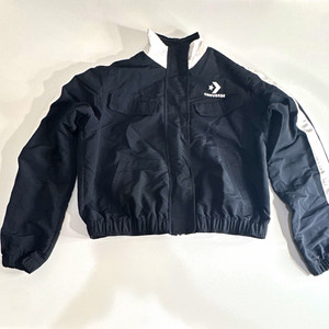 Converse Bomber Jacket Full Zip Black/White Logo Unisex Kids Size M